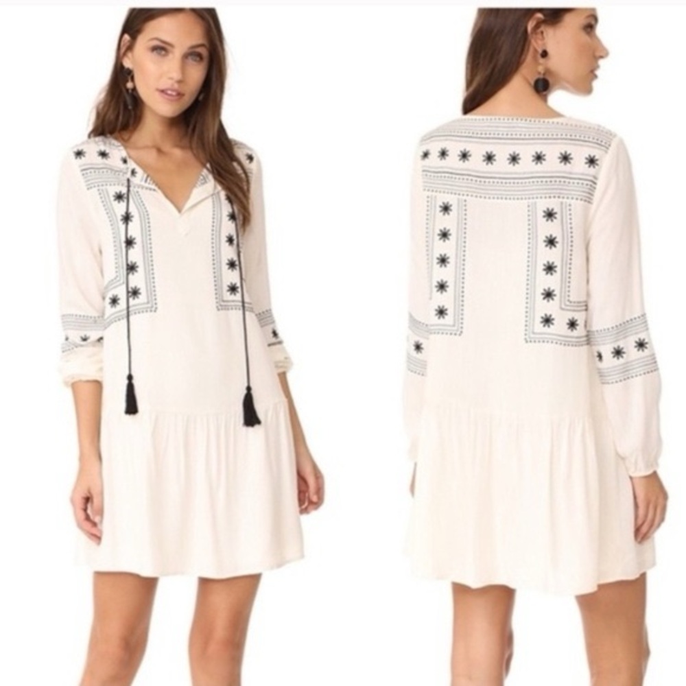 Cupcakes and Cashmere White Boho Star Print Dress size S